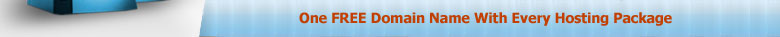 One FREE domain name with Every hosting package